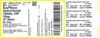 Label (Label Buspirone HCl Tabs 10mg Bpi(10544 176 30) Watson(0591 0658 01) Rev2)